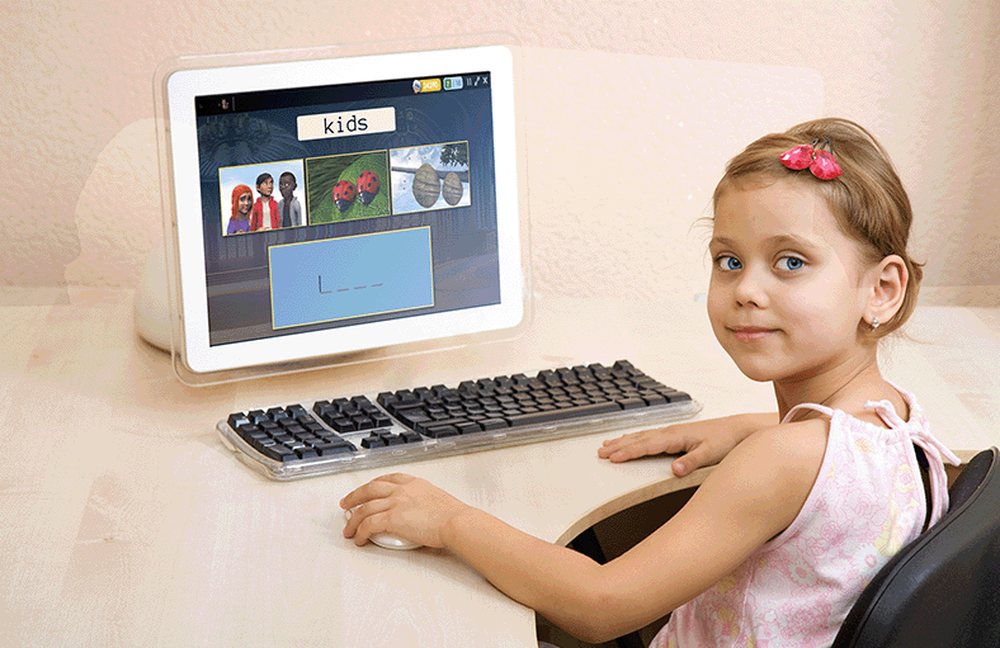 A child learning to read with Reading Kingdom